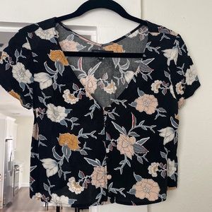 Kendall and Kylie floral print blouse
